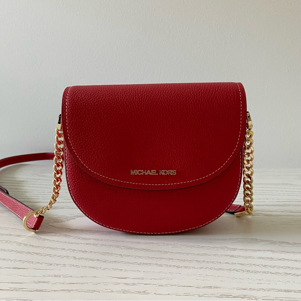 Michael Kors NWOT 7"Wx6.5"Hx2"D Jet Set Bedford Crossbody Mini Red